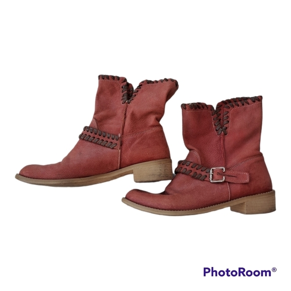 𝅺Vera Gomma women's booties leather Via Roma size EU 38 Made Italy - Picture 2 of 11